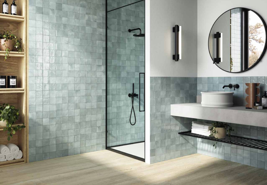 ELIOS CLAY 4x4 Porcelain Tile AQUA