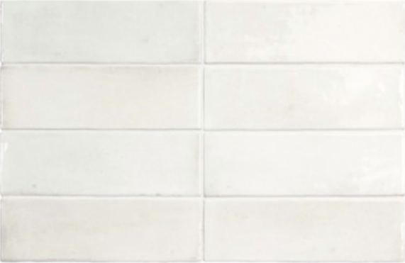 EQUIPE COCO 2x6 Porcelain Subway Tile GLOSS WHITE