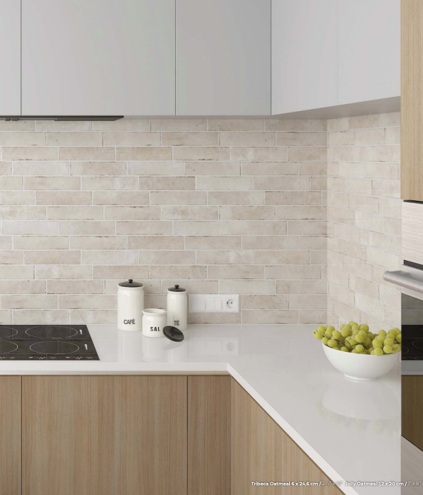 EQUIPE TRIBECA 2.5x10 Porcelain Subway Tile OATMEAL