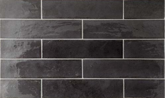 EQUIPE TRIBECA 2.5x10 Porcelain Subway Tile BASALT