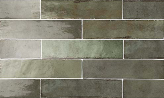 EQUIPE TRIBECA 2.5x10 Porcelain Subway Tile SAGE GREEN