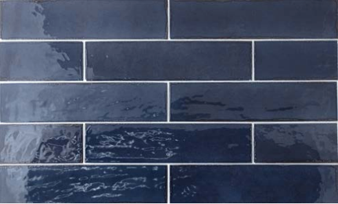 EQUIPE TRIBECA 2.5x10 Porcelain Subway Tile BLUE NOTE