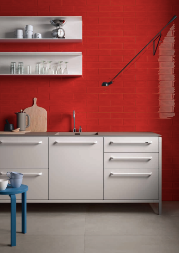 IMOLA SLASH 3x12 Ceramic Subway Tile RED