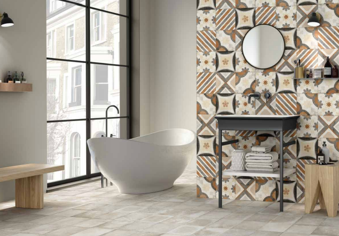 MARINER CEMENTINE 8x8 Decorative Porcelain Tile 1