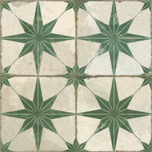 PERONDA STAR 18x18 Decorative Porcelain Tile SAGE