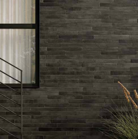 RONDINE NOLITA 2x18 Brick Look Porcelain Tile CHARCOAL GRAY