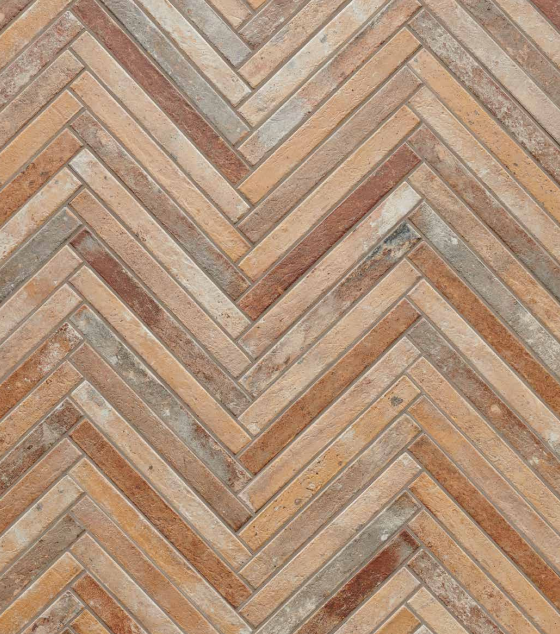 RONDINE NOLITA 2x18 Brick Look Porcelain Tile MULTICOLOR