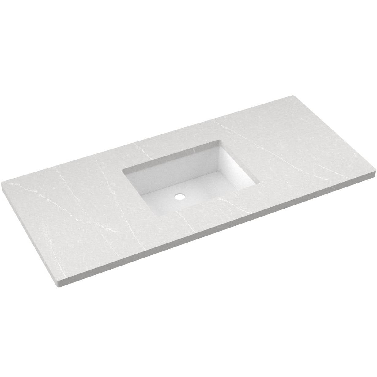 49" Silestone® Quartz Vanity Top Single Rectangle Centered Sink