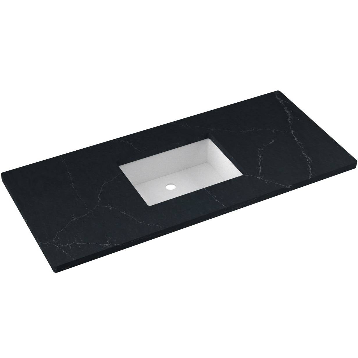 49" Silestone® Quartz Vanity Top Single Rectangle Centered Sink