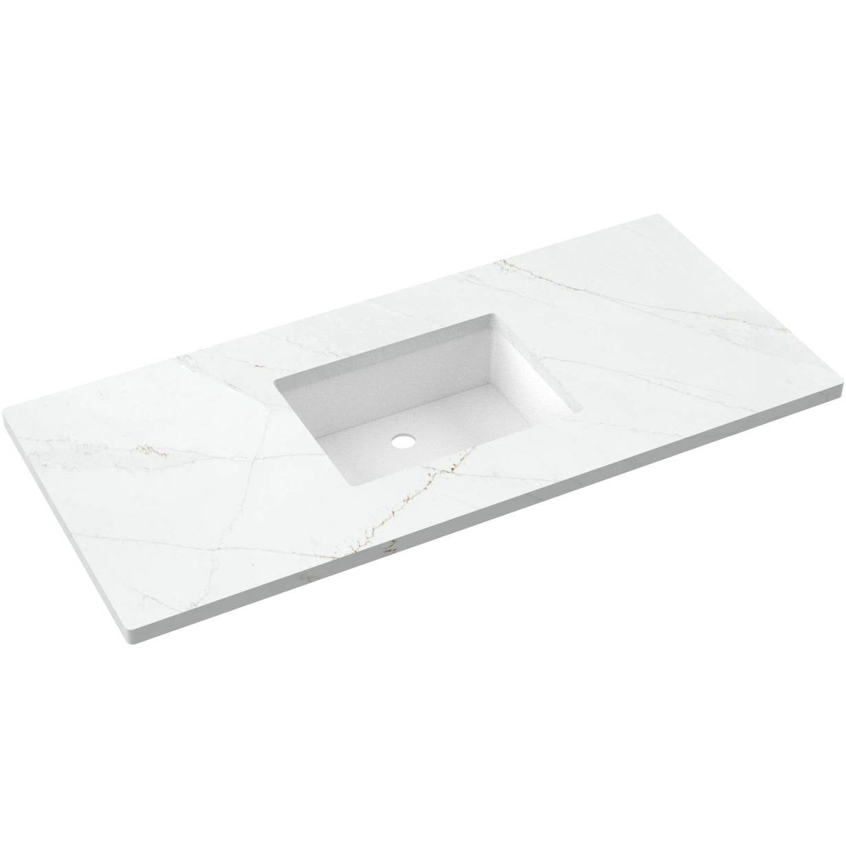 49" Silestone® Quartz Vanity Top Single Rectangle Centered Sink