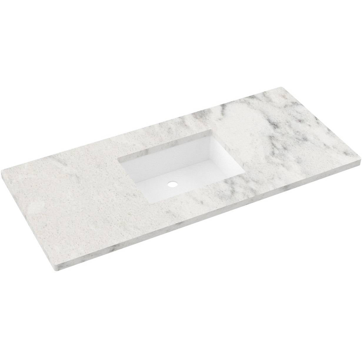 49" Silestone® Quartz Vanity Top Single Rectangle Centered Sink