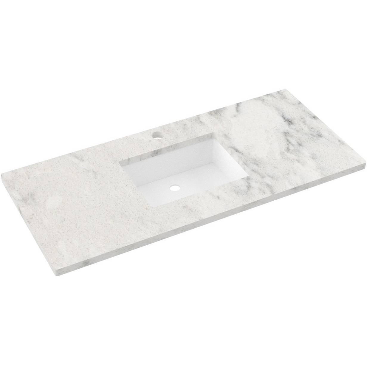 49" Silestone® Quartz Vanity Top Single Rectangle Centered Sink