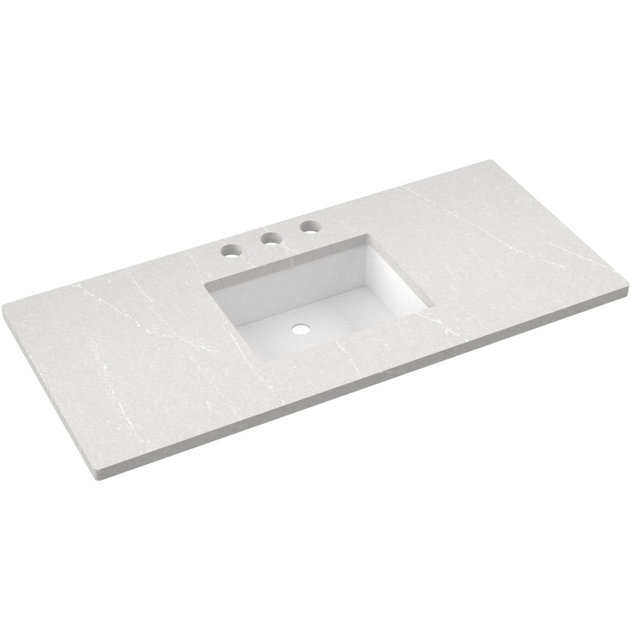 49" Silestone® Quartz Vanity Top Single Rectangle Centered Sink