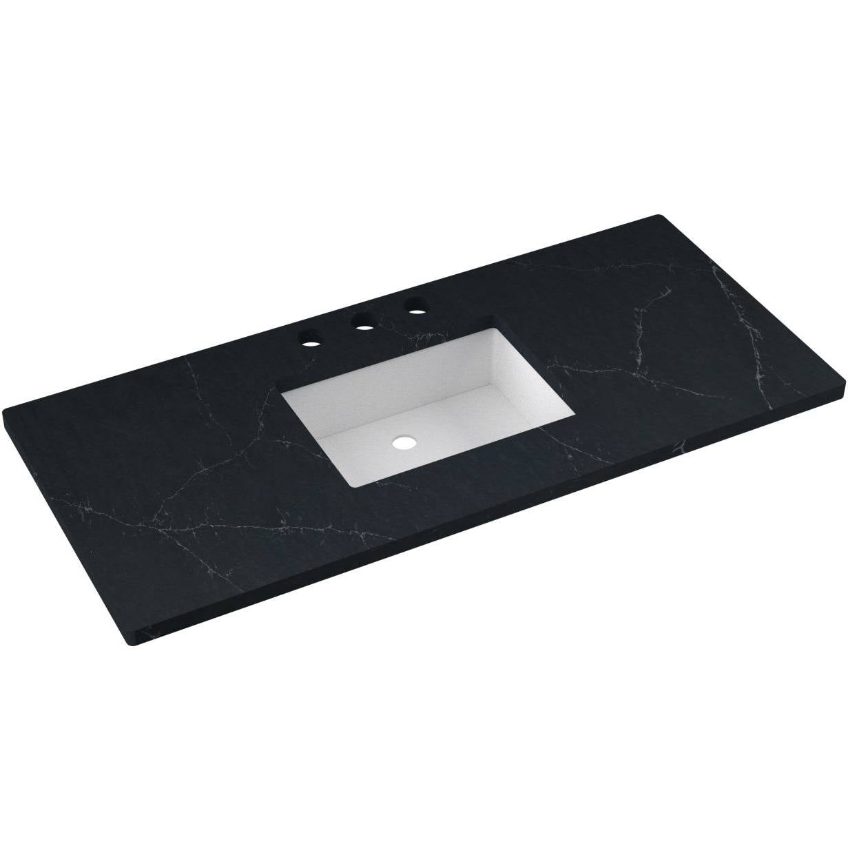 49" Silestone® Quartz Vanity Top Single Rectangle Centered Sink