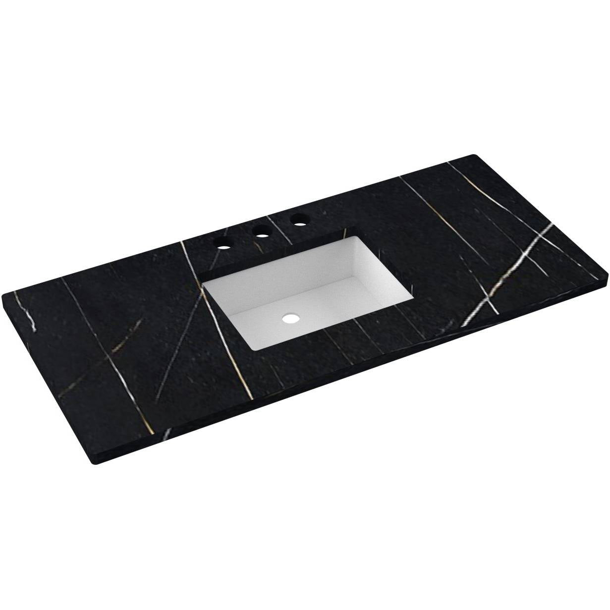 49" Silestone® Quartz Vanity Top Single Rectangle Centered Sink
