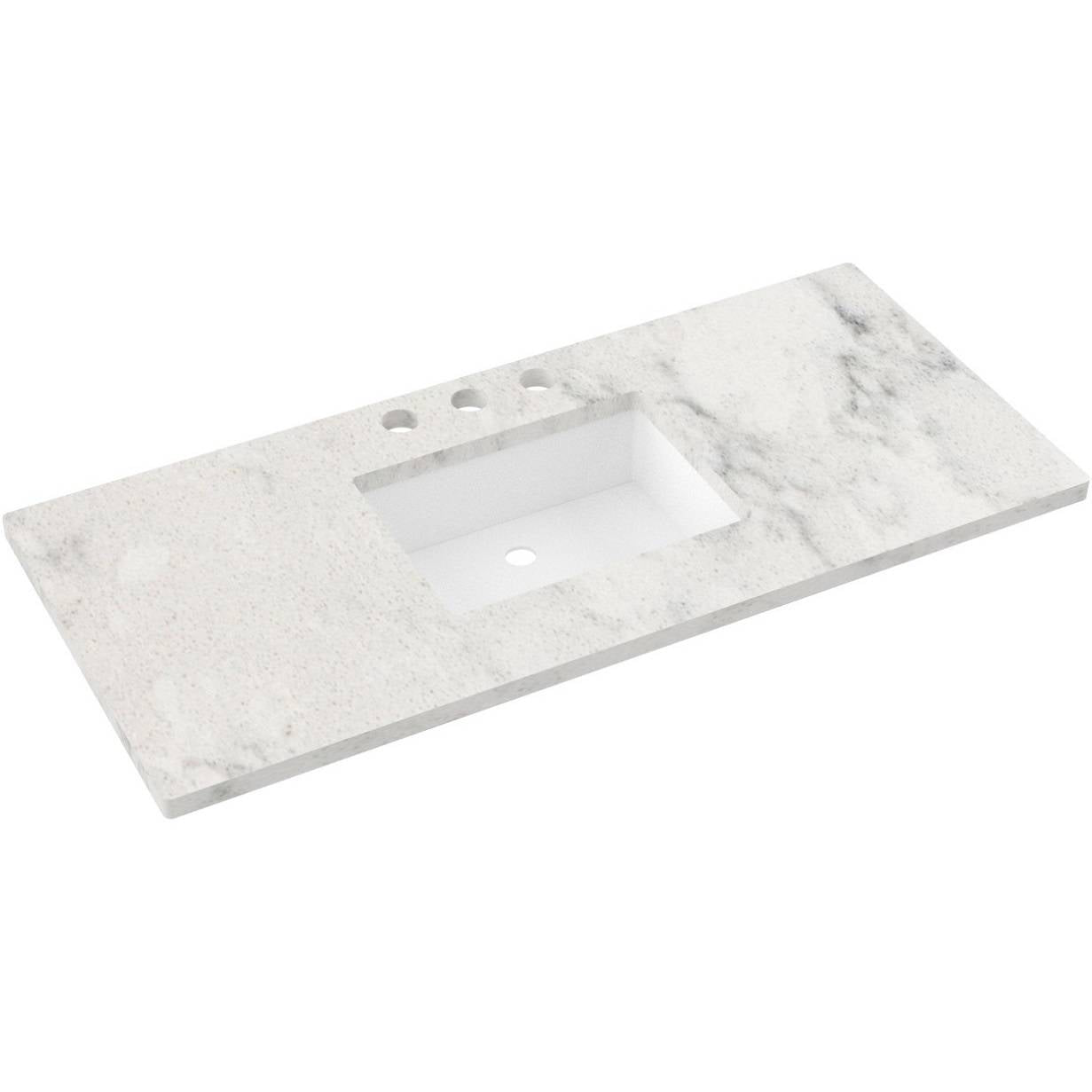 49" Silestone® Quartz Vanity Top Single Rectangle Centered Sink