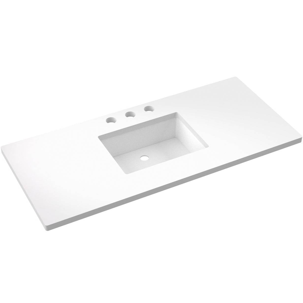 49" Silestone® Quartz Vanity Top Single Rectangle Centered Sink