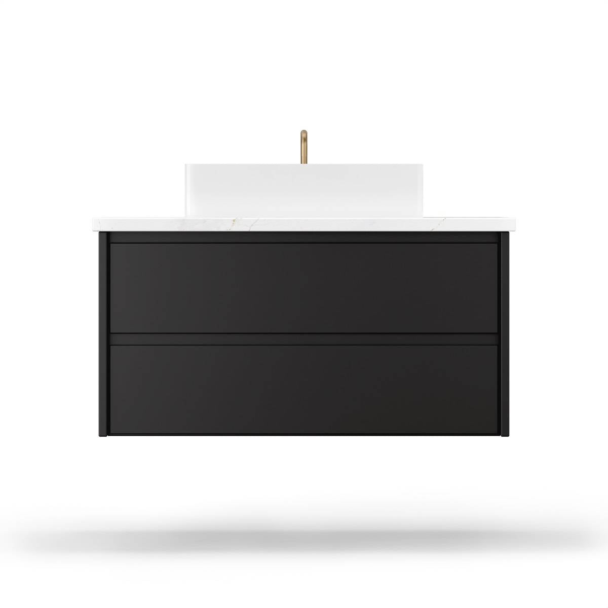 Gilded Two-Drawer Single Bath Floating Vanity