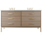 Rift White Oak Double Drawer Bath Vanity