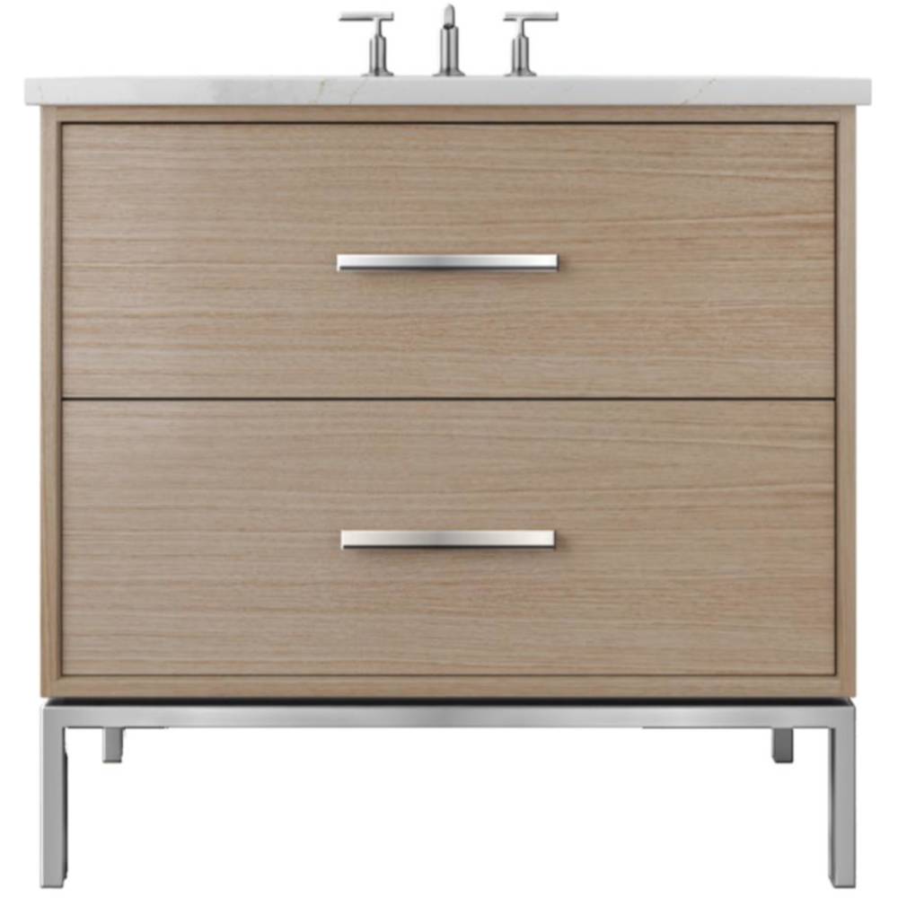 Rift White Oak Two-Drawer Single Bath Vanity