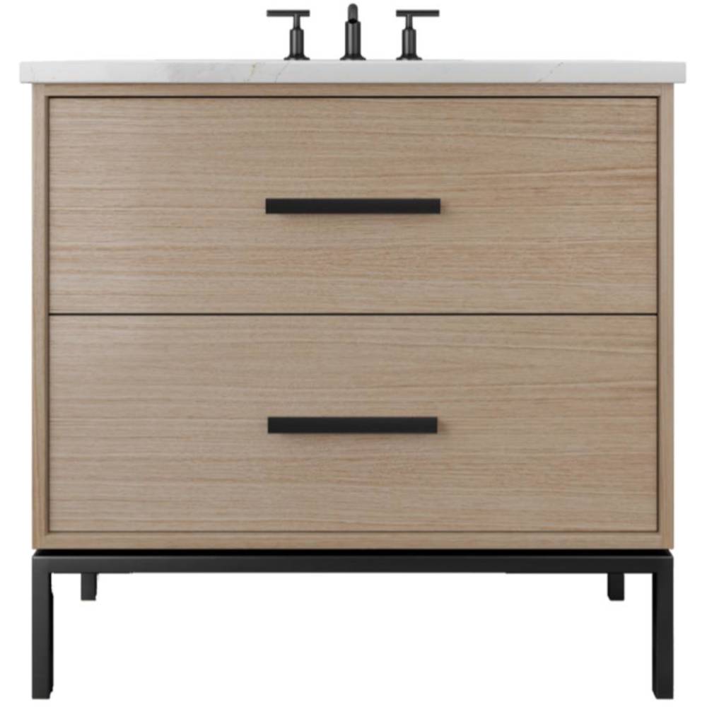 Rift White Oak Two-Drawer Single Bath Vanity