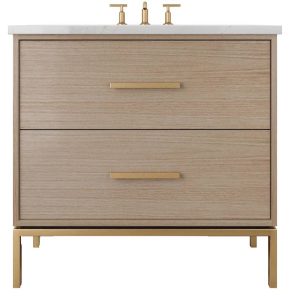 Rift White Oak Two-Drawer Single Bath Vanity