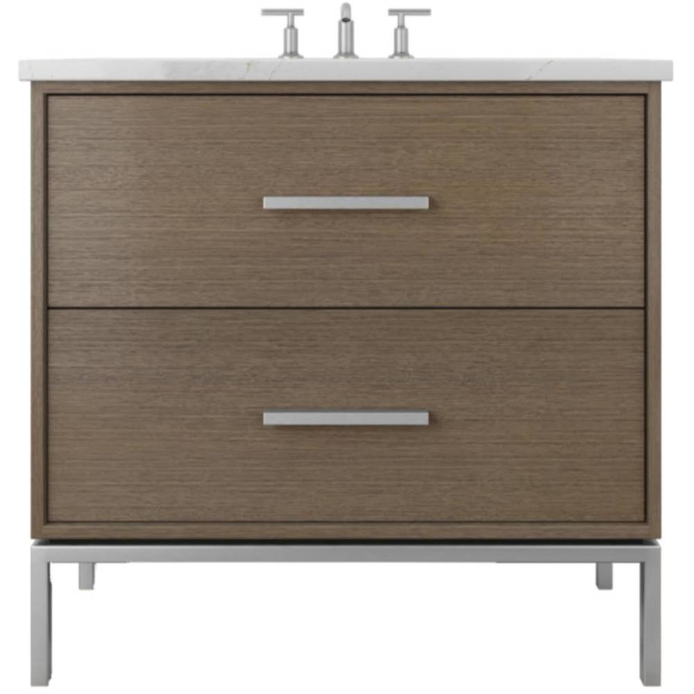 Rift White Oak Two-Drawer Single Bath Vanity