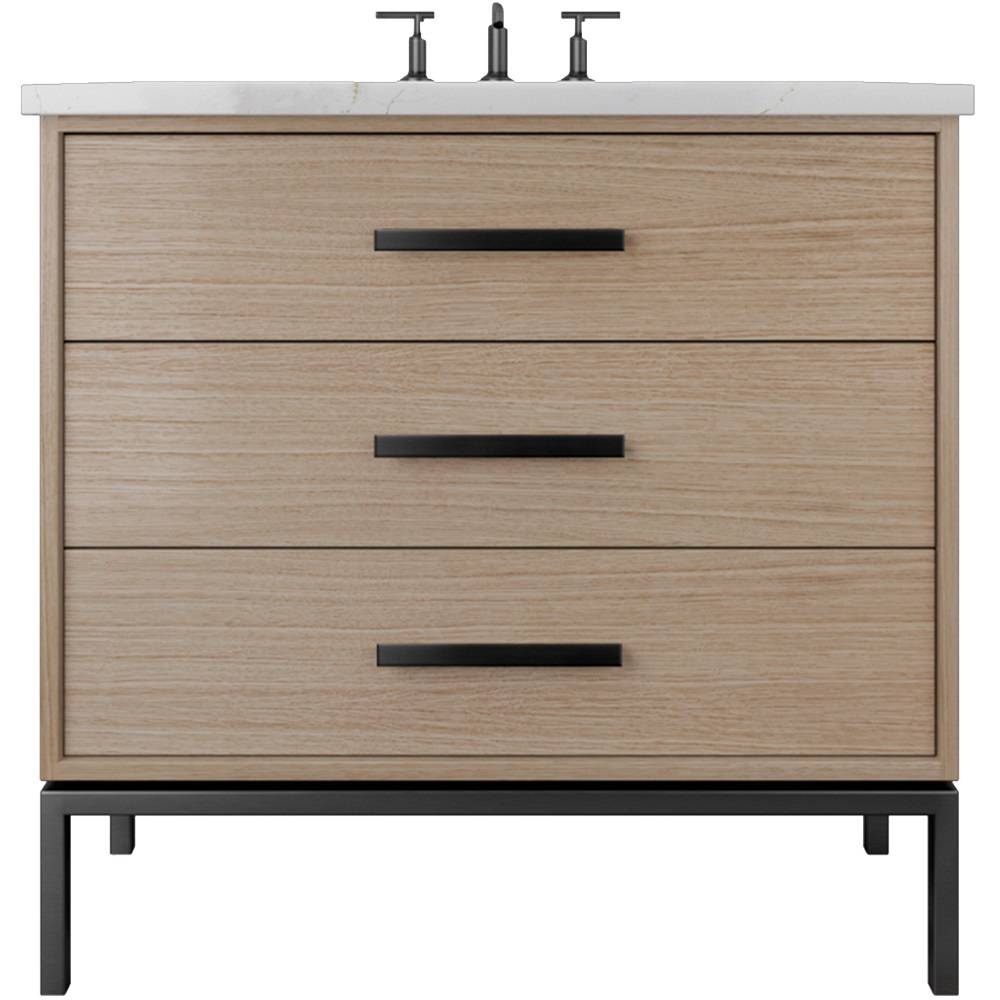 Rift White Oak Three-Drawer Single Bath Vanity