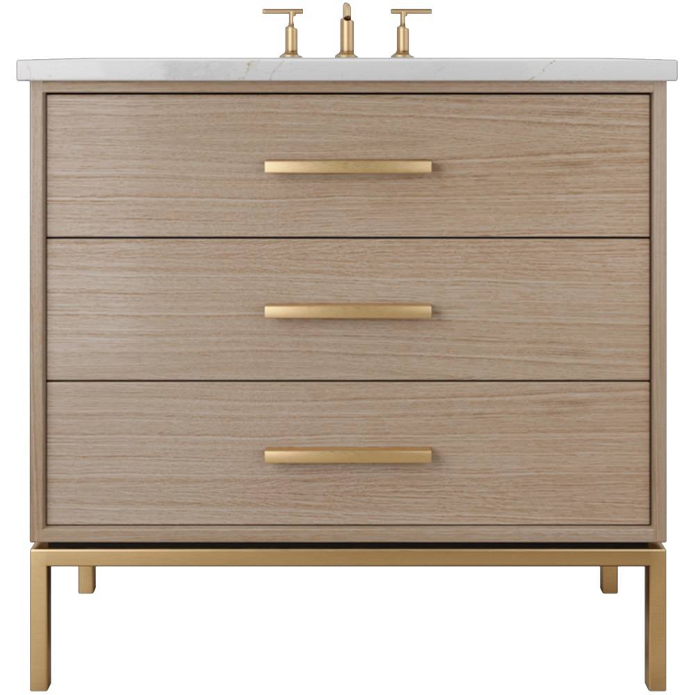 Rift White Oak Three-Drawer Single Bath Vanity