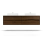 Ventura Four-Drawer Double Bath Floating Vanity With Integrated Countertop