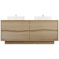 Ventura Four-Drawer Double Bath Vanity With Integrated Countertop