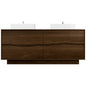 Ventura Four-Drawer Double Bath Vanity With Integrated Countertop